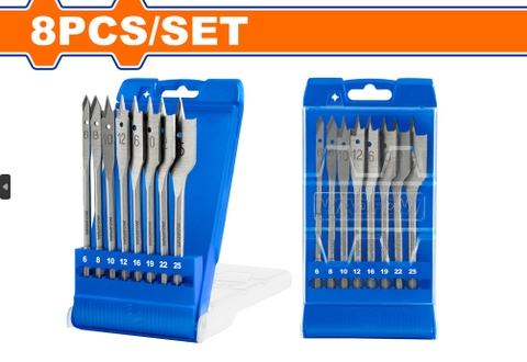 Bộ 8 mũi khoan gỗ đuôi dẹp WadFow WWF6B08