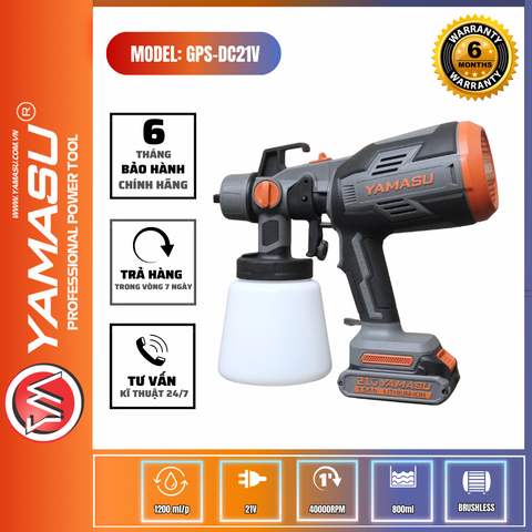 Bộ Máy Phun Sơn PIN 21V Yamasu GPS - DC21V