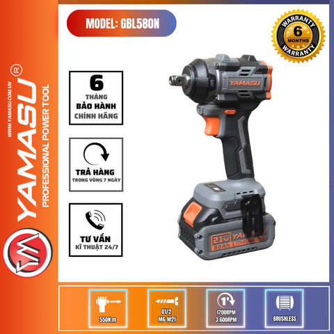 Máy siết ốc cầm tay không bao gồm pin sạc Yamasu GBL-580NT