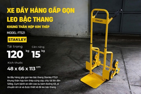 Xe Đẩy Hàng Leo Bậc Thang 120kg Stanley FT521
