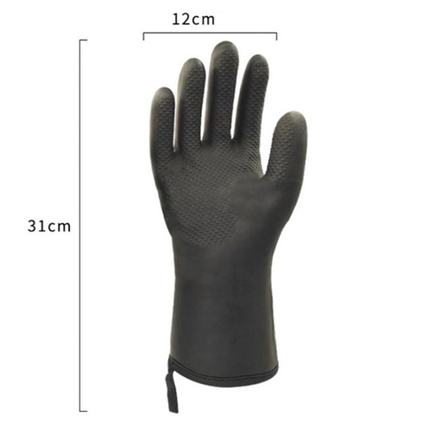 Găng Tay Chịu Nhiệt 250 Độ Màu Đen Chống Nước Chống Dầu 31cm