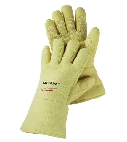 Găng Tay Chịu Nhiệt ABY-5T-34 Para-Aramid, Nửa Lòng Bàn Tay Được Gia Cố Màu vàng 34cm