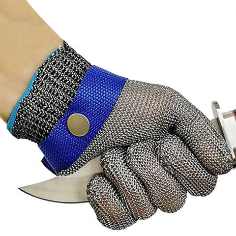 Găng Tay Bao Tay Vòng Thép Inox Chống Cắt Gồm: 1 Chiếc Chống Cắt + 1 Chiếc Len