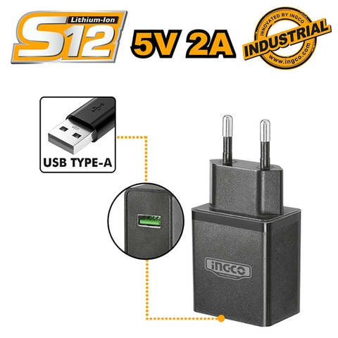 Đầu Sạc 5V/2A INGCO FCLI120502