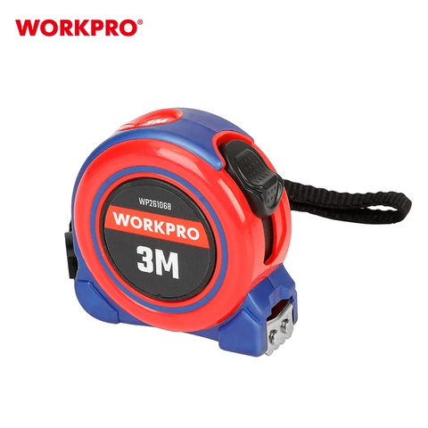 Thước cuộn dây nhựa, kích thước 5Mx25mm hệ mét có phủ lớp chống trầy xước đầu thước có nam châm Workpro - WP261069