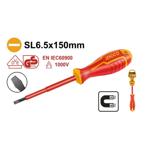 Tua Vít Dẹp Cách Điện 6.5x150mm INGCO HISD816150