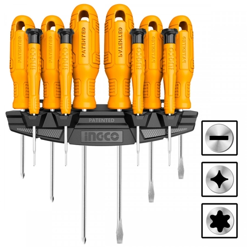 Bộ tuốc nơ vít đa năng 10 chi tiết Ingco HKSD1058