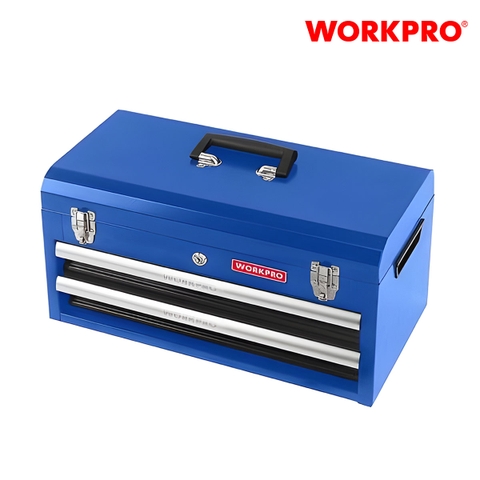 Hộp công cụ 2 ngăn, bẳng sắt, 46x24x22cm Workpro - WP282005