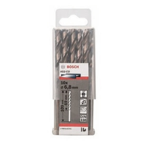 Mũi Khoan INOX HSS-Co 6.8mm (Hộp 10 Mũi) Bosch 2608585891