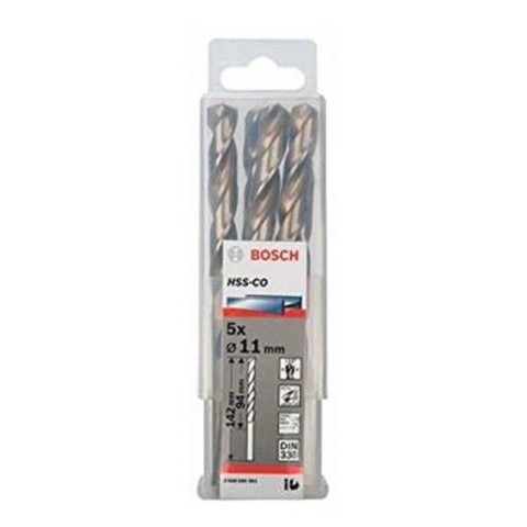 Mũi Khoan INOX HSS-Co 11mm (Hộp 5 Mũi) Bosch 2608585901
