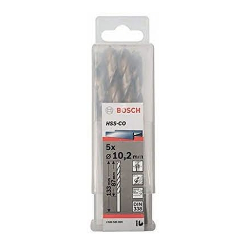 Mũi Khoan INOX HSS-Co 10.2mm (Hộp 5 Mũi) Bosch 2608585899