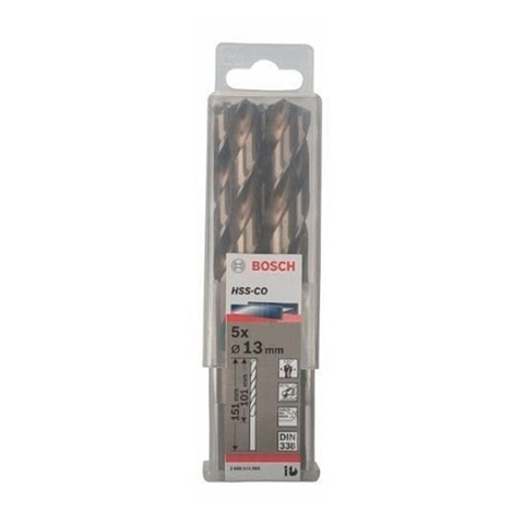 Mũi Khoan INOX HSS-Co 13mm (Hộp 5 Mũi) Bosch 2608585905