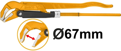 Mỏ Lết 45 Độ Theo CN Nặng Của Thụy Điển 50mm INGCO HPW04023