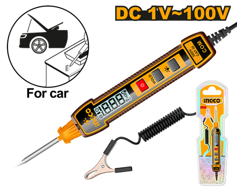 Dụng Cụ Kiểm Tra Mạch Điện ô Tô Kỹ Thuật Số DC 1V-100V INGCO HSDT41001