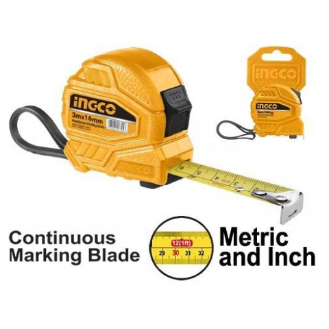 Thước Kéo Thép Nền Vàng Cao Cấp INGCO