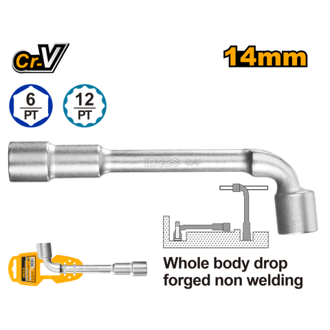 Ống Điếu Chìa Vặn Góc L 14mm INGCO HWL1408