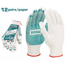 Găng Tay Dệt Kim & Có đốm Chấm Nhựa PVC Size XL Total TSP11102