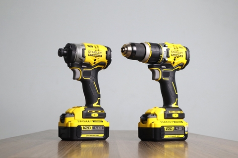 Combo V20 Thân Máy Khoan Pin Sbd721 Và Thân Máy Vặn Vít Sbi820 Dùng Pin 20v stanley Fatmax SBDI469M2T-B1