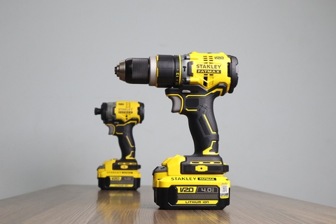 Combo V20 Thân Máy Khoan Pin Sbd721 Và Thân Máy Vặn Vít Sbi820 Dùng Pin 20v stanley Fatmax SBDI469M2T-B1