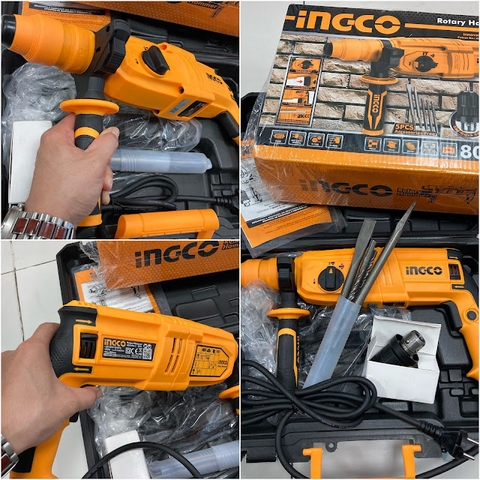 Máy Khoan Đục (3 Chức Năng) Công Suất 800W INGCO RGH9028-2