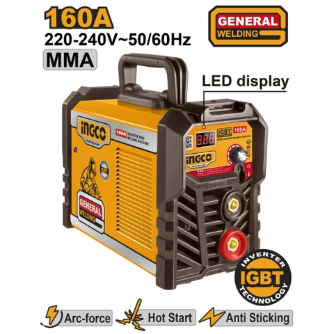 Máy Hàn Điện Tử MMA 160A 78V INGCO ING-MMA16028