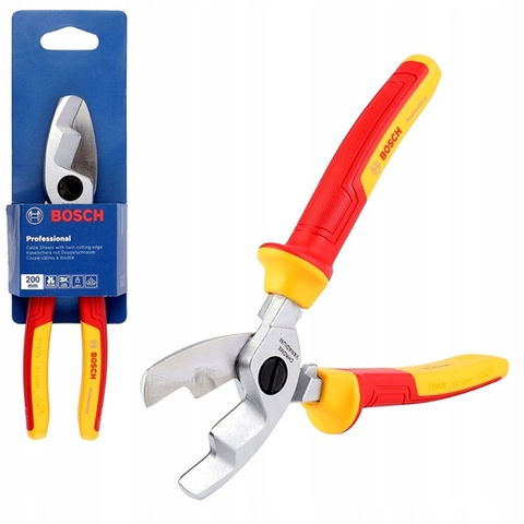 Kềm Cắt Cáp Cách Điện VDE 200 mm Bosch 1600A02NF4