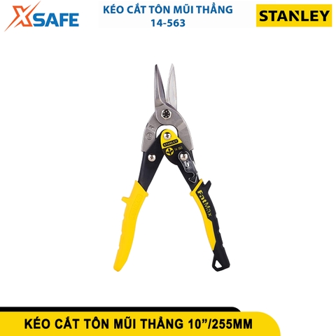 Kéo cắt tôn MAXSTEEL mũi thẳng 10 in - cán vàng STANLEY 14-563-22