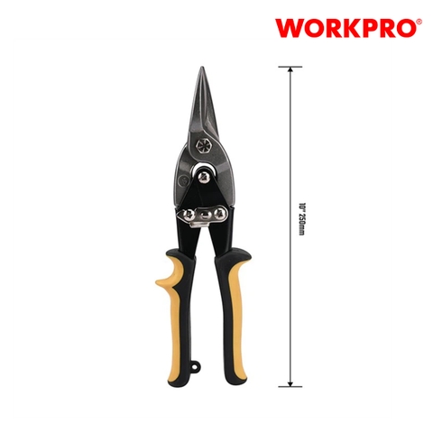 Kéo cắt tôn bằng thép mũi thẳng 250mm (10inches) Workpro - WP214017