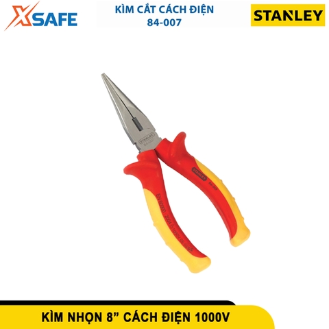 Kìm nhọn chuyên dụng 8in/200mm, cao cấp cách điện 1000V STANLEY 84-007