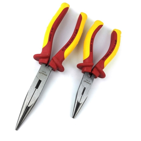 Kìm nhọn chuyên dùng 6in/160mm, cao cấp cách điện 1000V STANLEY 84-006