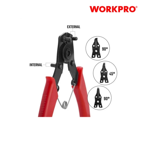 Kìm mũi tròn size 4in1 Workpro - WP201004