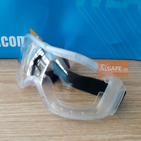 Kính bảo hộ chống hóa chất Mallcom Cirrus - Đeo được với kính cận