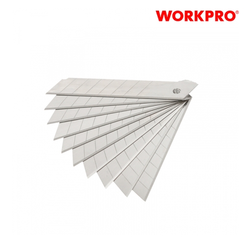 Lưỡi dao rọc giấy bằng thép SK2, chiều rộng 18mm (1set = 10 cái) Workpro - WP212004