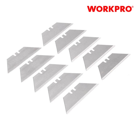 Lưỡi dao rọc giấy bằng thép SK5, loại tiêu chuẩn (1set = 10 cái) Workpro - WP213001