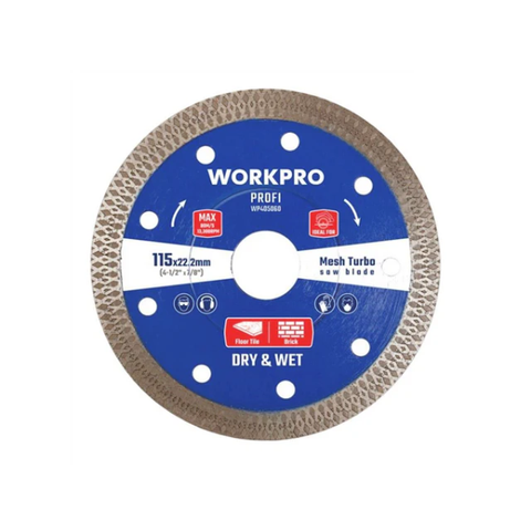 Lưỡi Cưa Đĩa Cắt Kim Cương Turbo Răng Lưới Siêu Mỏng 230x222x10mm Workpro WP405063