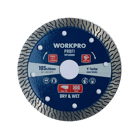 Lưỡi Cưa Đĩa Cắt Kim Cương Turbo Răng Y Siêu Mỏng 125x222x10mm Workpro WP405071