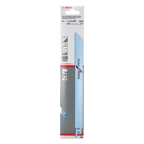 Lưỡi Cưa Kiếm S 1122 BF-Sắt (Bộ 5 Lưỡi) Bosch 2608656019