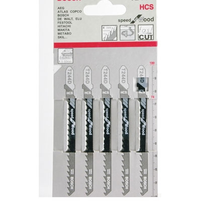 Lưỡi Cưa Lọng T 244 D - Gỗ (Bộ 5 Lưỡi) Bosch 2608630058