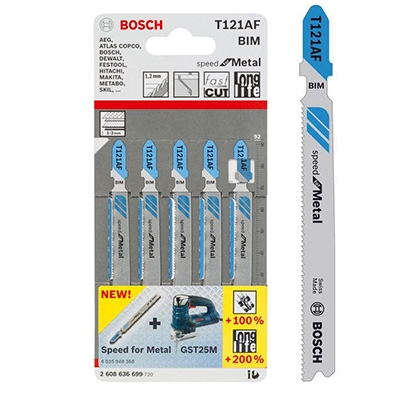 Lưỡi Cưa Lọng T 121 AFC - Sắt (Bộ 5 Lưỡi) Bosch 2608655106