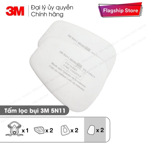 MẶT NẠ 3M 6200 + PHIN 6001 + 1 CẶP NẮP + 1 CẶP BÔNG