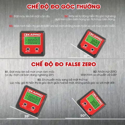 Máy đo góc nghiêng điện tử Kapro 393