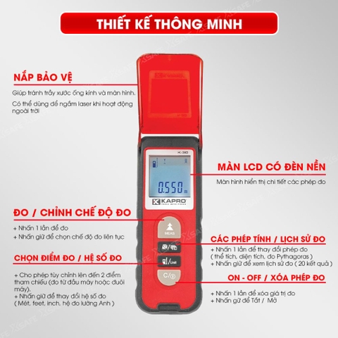Máy Đo Khoảng Cách Laser Kapro 363