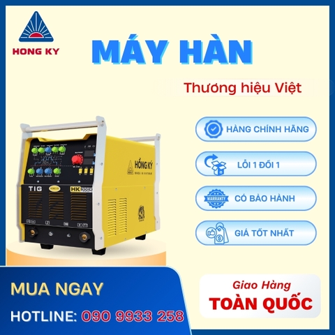 Máy hàn Hồng Ký TIG DC xung que MMA Inverter 300 Ampe 380V - HKTIG300X