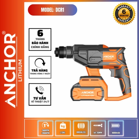 Máy Khoan Bê Tông Pin 20V Ø26 Yamasu M20-DCR1