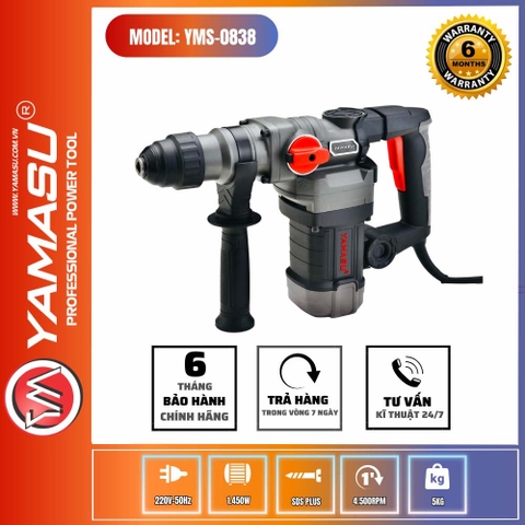 Máy Khoan Đục Bê Tông 14mm (Chống Rung - Hấp Thụ Lực) Yamasu YMS-0838