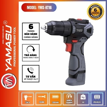 Máy Khoan Vít Pin 16V Ø10 YMS-KT16 Yamasu YMS-KT16