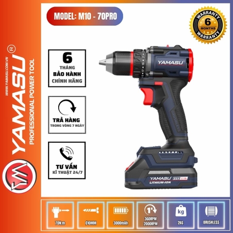 Bộ Máy Khoan Vít - Pin 21V Yamasu M10-70PRO