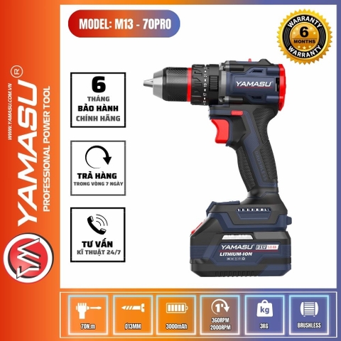 Bộ Máy Khoan Vít - Pin 21V Yamasu M13-70PRO