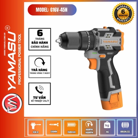 Bộ Máy Khoan Vít - Pin16V Yamasu G16V-45N