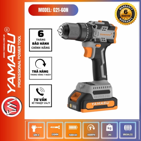 Bộ Máy Khoan Vít - Pin21V Yamasu G21V-60N
